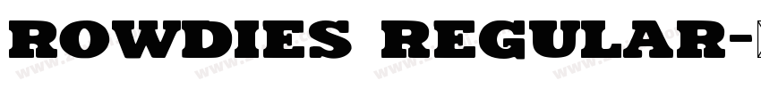 Rowdies Regular字体转换